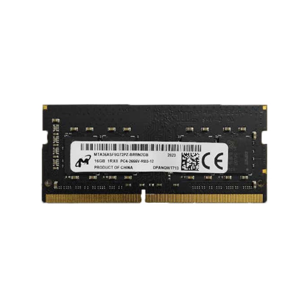 رم لپ تاپ DDR4 دوکاناله 2666 مگاهرتز CL19 میکرون مدل 66 ظرفیت 16 گیگابایت رم لپ تاپ DDR4 دوکاناله 2666 مگاهرتز CL19 میکرون مدل 66 ظرفیت 16 گیگابایت