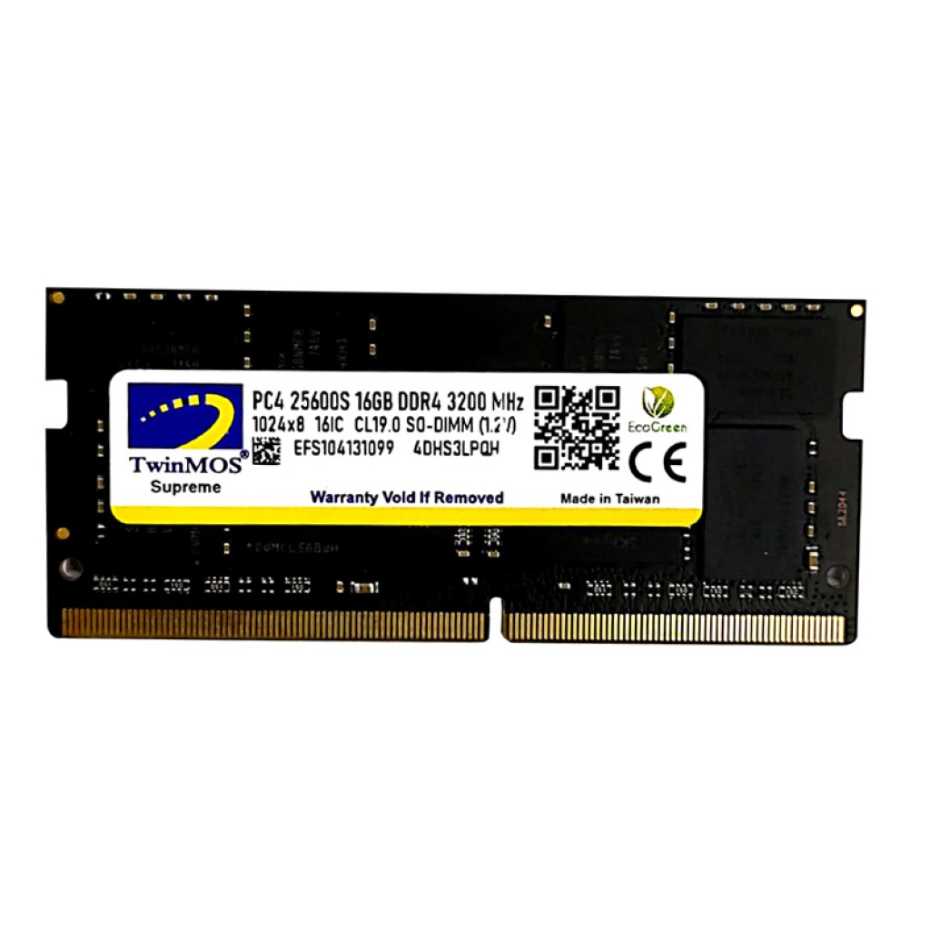 رم لپ تاپ DDR4 دو کاناله 3200 مگاهرتز CL19 تواینموس ظرفیت 16 گیگابایت رم لپ تاپ DDR4 دو کاناله 3200 مگاهرتز CL19 تواینموس ظرفیت 16 گیگابایت