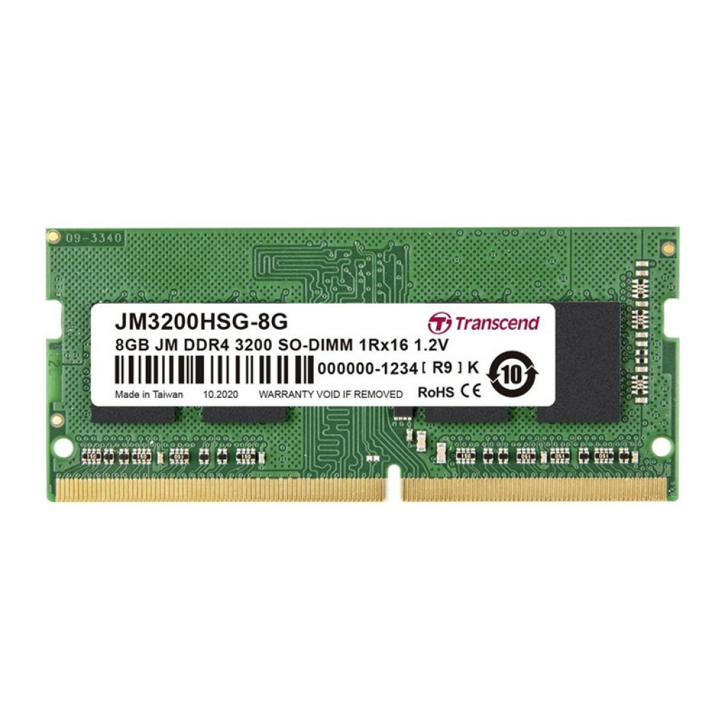 رم لپ تاپ DDR4 دو کاناله 3200 مگاهرتز CL22 ترنسند ظرفیت 8 گیگابایت رم لپ تاپ DDR4 دو کاناله 3200 مگاهرتز CL22 ترنسند ظرفیت 8 گیگابایت
