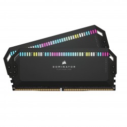 رم کامپیوتر DDR5 دو کاناله 5200 مگاهرتز CL40 کورسیر مدل Dominator Plat RGB ظرفیت 64 گیگابایت