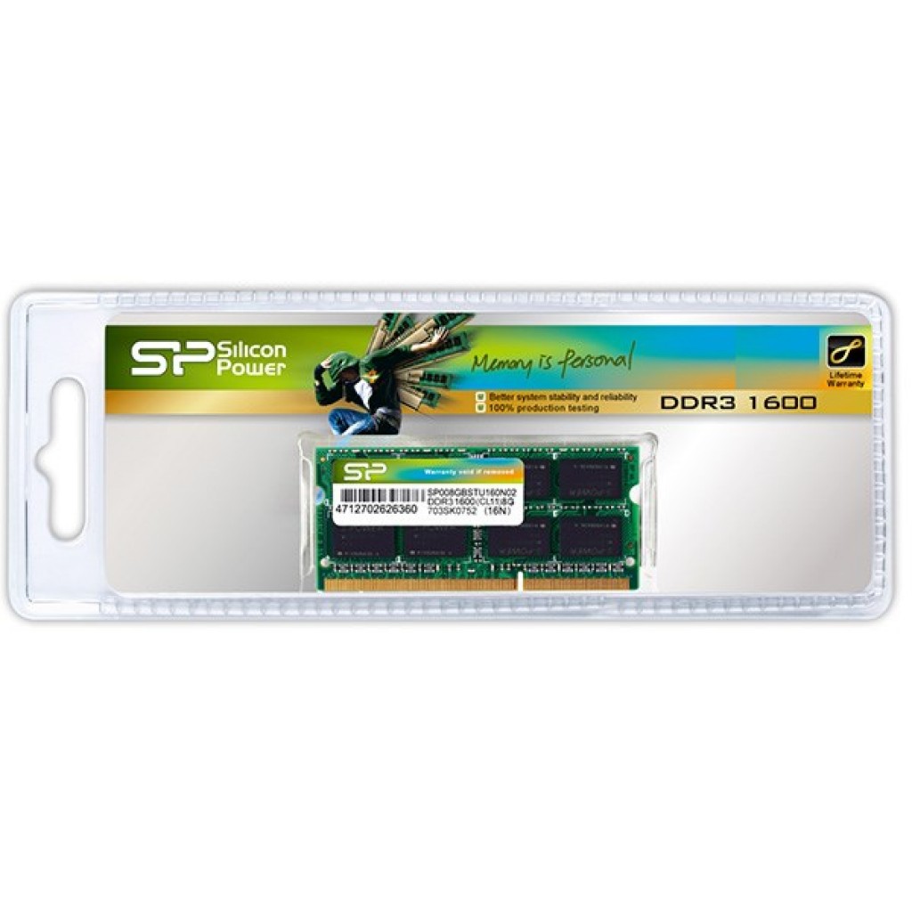 رم لپ تاپ Silicon Power مدل DDR3L 1600MHz ظرفیت 4 گیگابایت رم لپ تاپ Silicon Power مدل DDR3L 1600MHz ظرفیت 4 گیگابایت