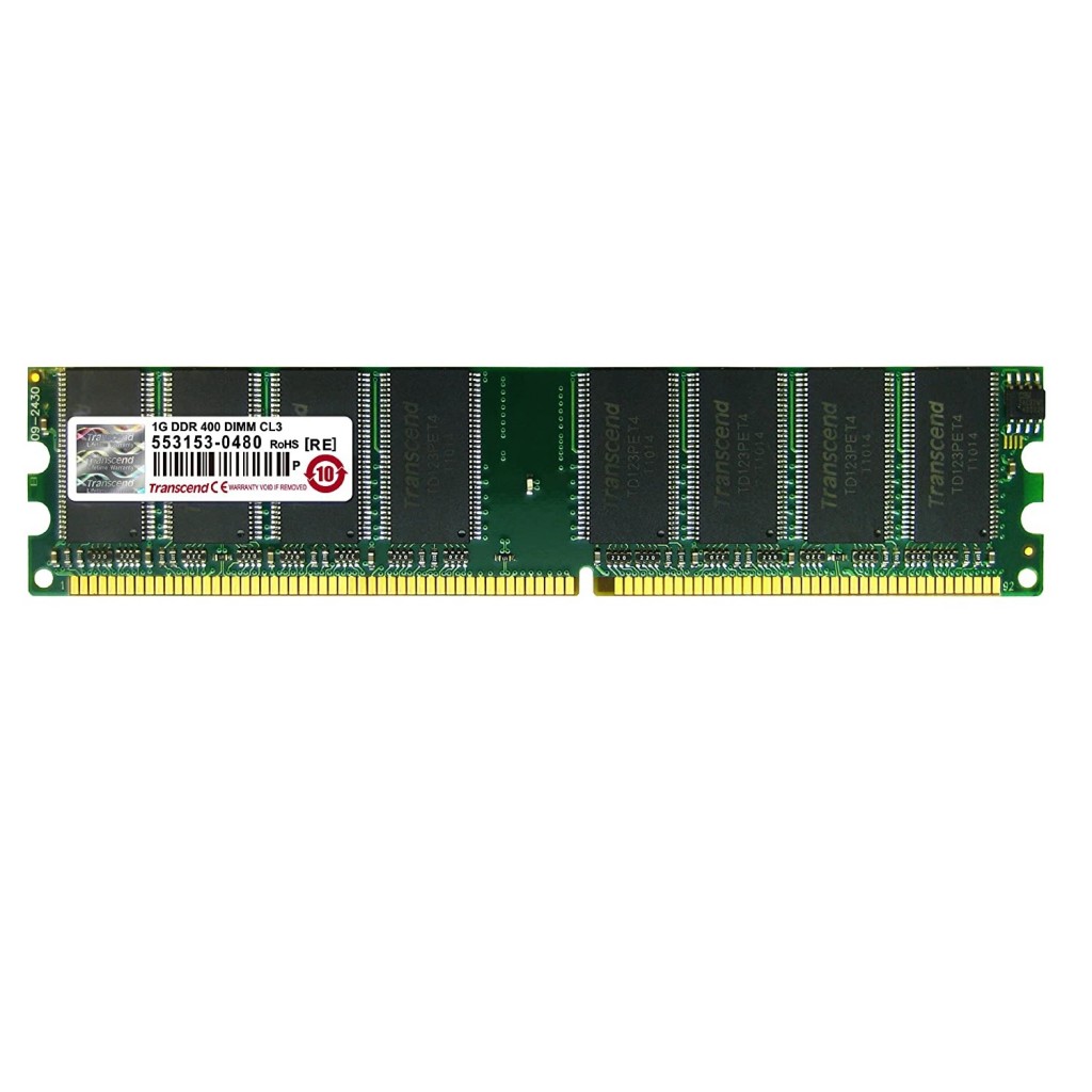 رم کامپیوتر DDR تک کاناله 400 مگاهرتز CL3 ترنسند مدل PC400 ظرفیت 1گیگابایت رم کامپیوتر DDR تک کاناله 400 مگاهرتز CL3 ترنسند مدل PC400 ظرفیت 1گیگابایت
