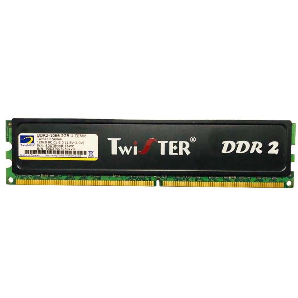 رم کامپیوتر DDR2 تک کاناله 1066 مگاهرتز CL6 تویستر مدل 8DQt8MAB-TAWP ظرفیت 2 گیگابایت رم کامپیوتر DDR2 تک کاناله 1066 مگاهرتز CL6 تویستر مدل 8DQt8MAB-TAWP ظرفیت 2 گیگابایت