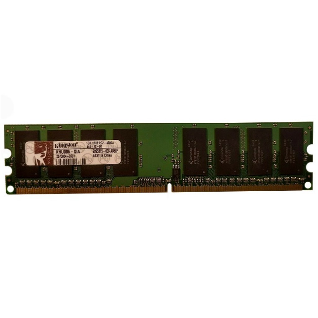 رم کامپیوتر DDR2 تک کاناله 533 مگاهرتز CL4 کینگستون مدل KHU006-Q1A ظرفیت 1 گیگابایت رم کامپیوتر DDR2 تک کاناله 533 مگاهرتز CL4 کینگستون مدل KHU006-Q1A ظرفیت 1 گیگابایت