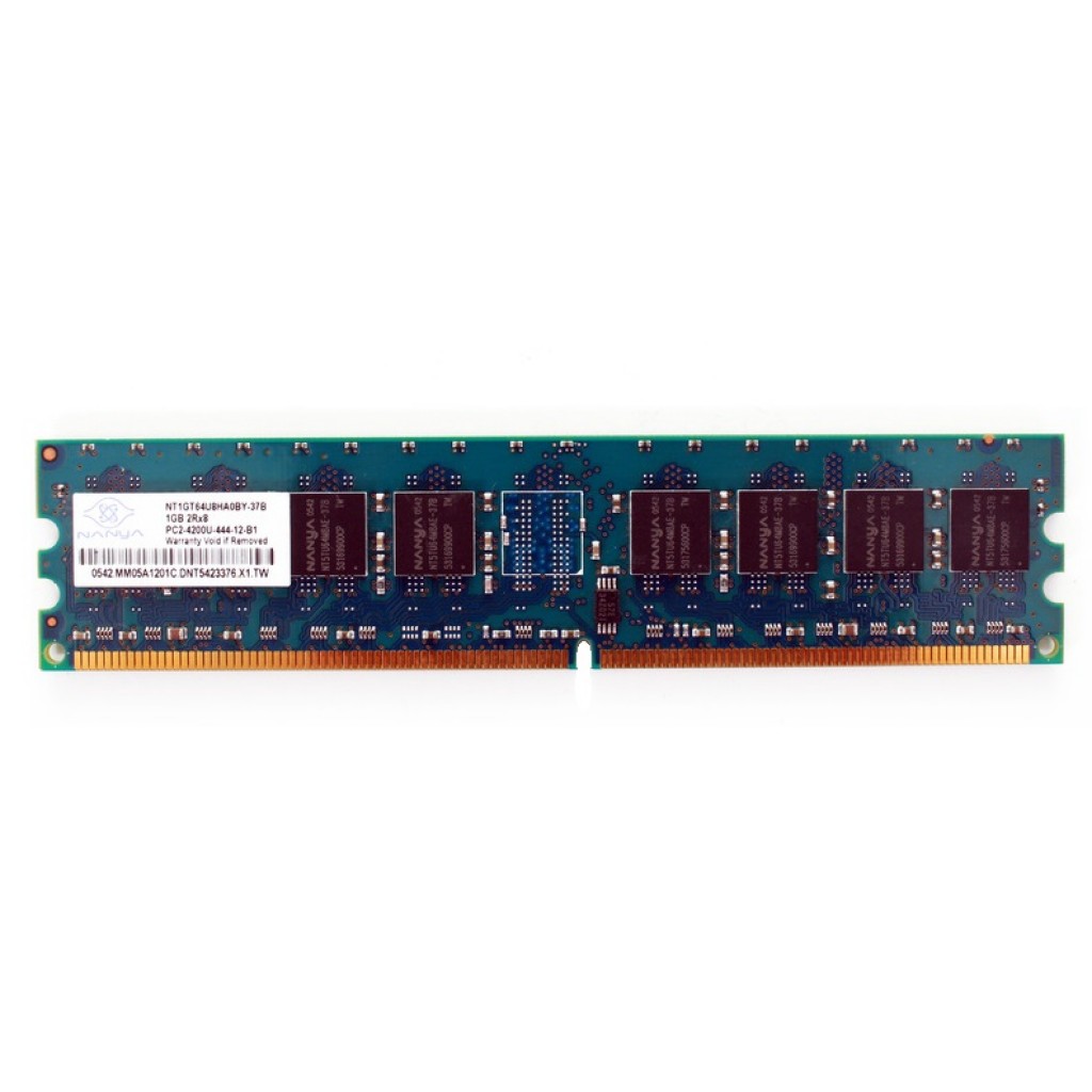 رم کامپیوتر DDR2 تک کاناله 533 مگاهرتز CL4 نانیا مدل NT1GT64U8HA0BY-37B ظرفیت 1 گیگابایت رم کامپیوتر DDR2 تک کاناله 533 مگاهرتز CL4 نانیا مدل NT1GT64U8HA0BY-37B ظرفیت 1 گیگابایت