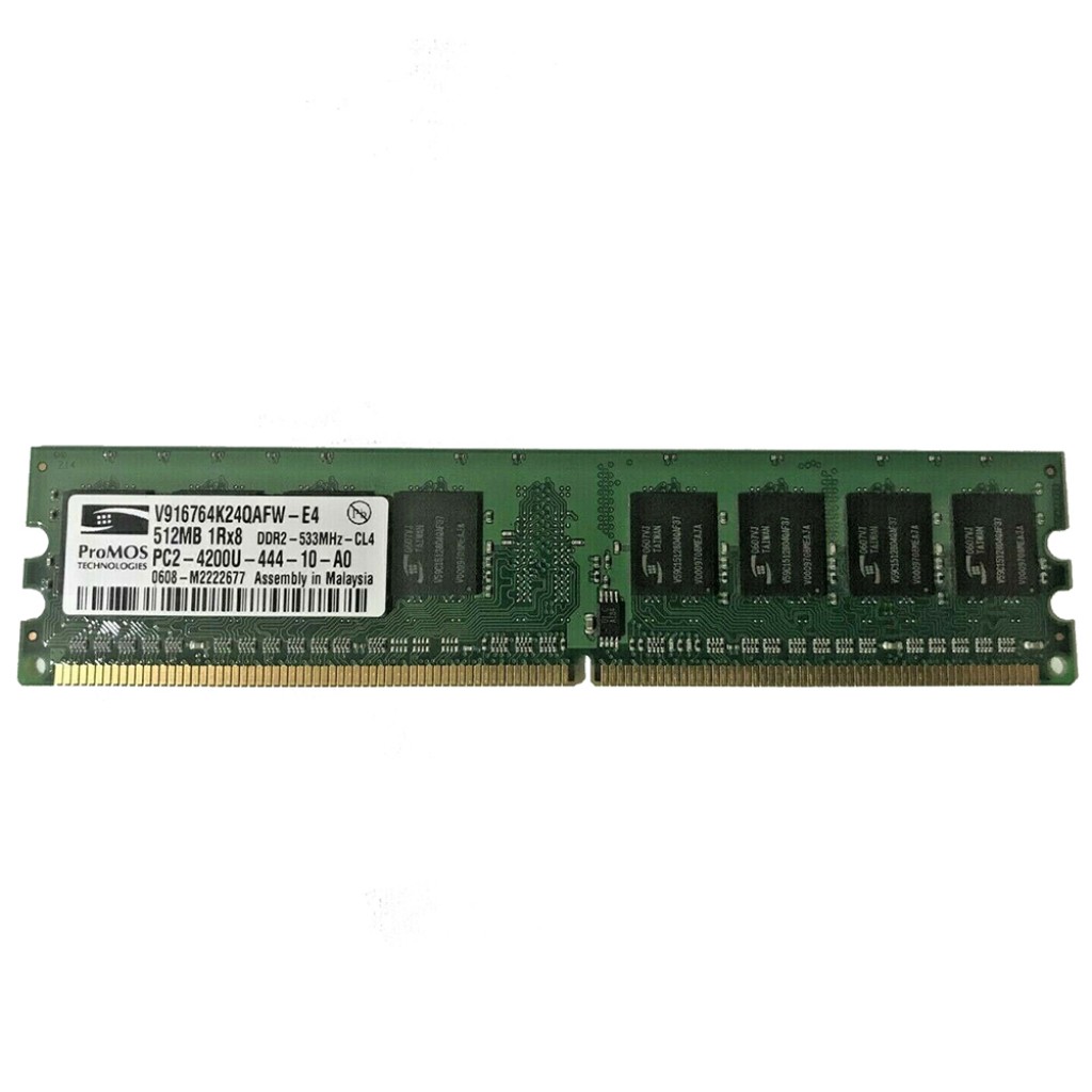 رم کامپیوتر DDR2 تک کاناله 533 مگاهرتز CL4 پروموس مدل PC2-4200U ظرفیت 512 مگابایت رم کامپیوتر DDR2 تک کاناله 533 مگاهرتز CL4 پروموس مدل PC2-4200U ظرفیت 512 مگابایت