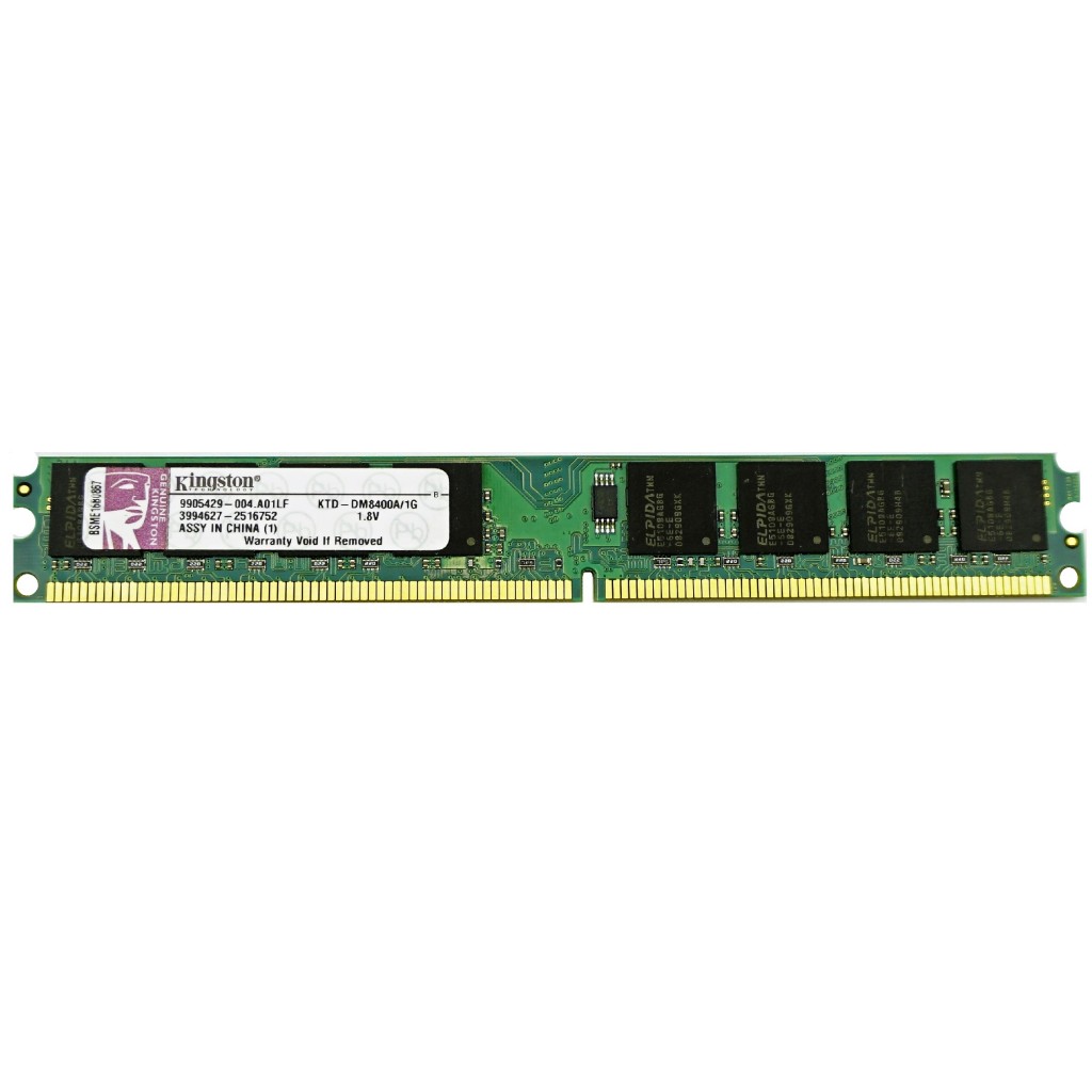 رم کامپیوتر DDR2 تک کاناله 533 مگاهرتز CL5 کینگستون مدل KTD-DM8400A ظرفیت 1 گیگابایت رم کامپیوتر DDR2 تک کاناله 533 مگاهرتز CL5 کینگستون مدل KTD-DM8400A ظرفیت 1 گیگابایت