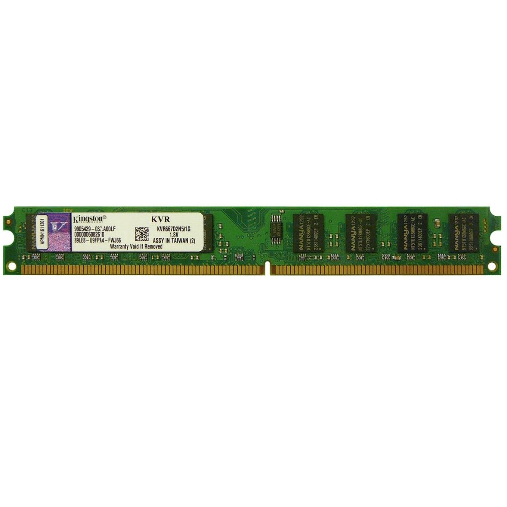 رم کامپیوتر DDR2 تک کاناله 667 مگاهرتز CL5 کینگستون مدل KVR667D2N5 ظرفیت 1 گیگابایت رم کامپیوتر DDR2 تک کاناله 667 مگاهرتز CL5 کینگستون مدل KVR667D2N5 ظرفیت 1 گیگابایت