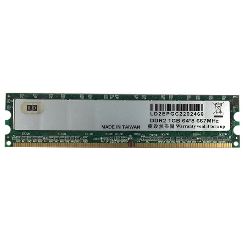 رم کامپیوتر DDR2 تک کاناله 667 مگاهرتز CL5 ال دی مدل LD2EPC2202466 ظرفیت 1 گیگابایت رم کامپیوتر DDR2 تک کاناله 667 مگاهرتز CL5 ال دی مدل LD2EPC2202466 ظرفیت 1 گیگابایت