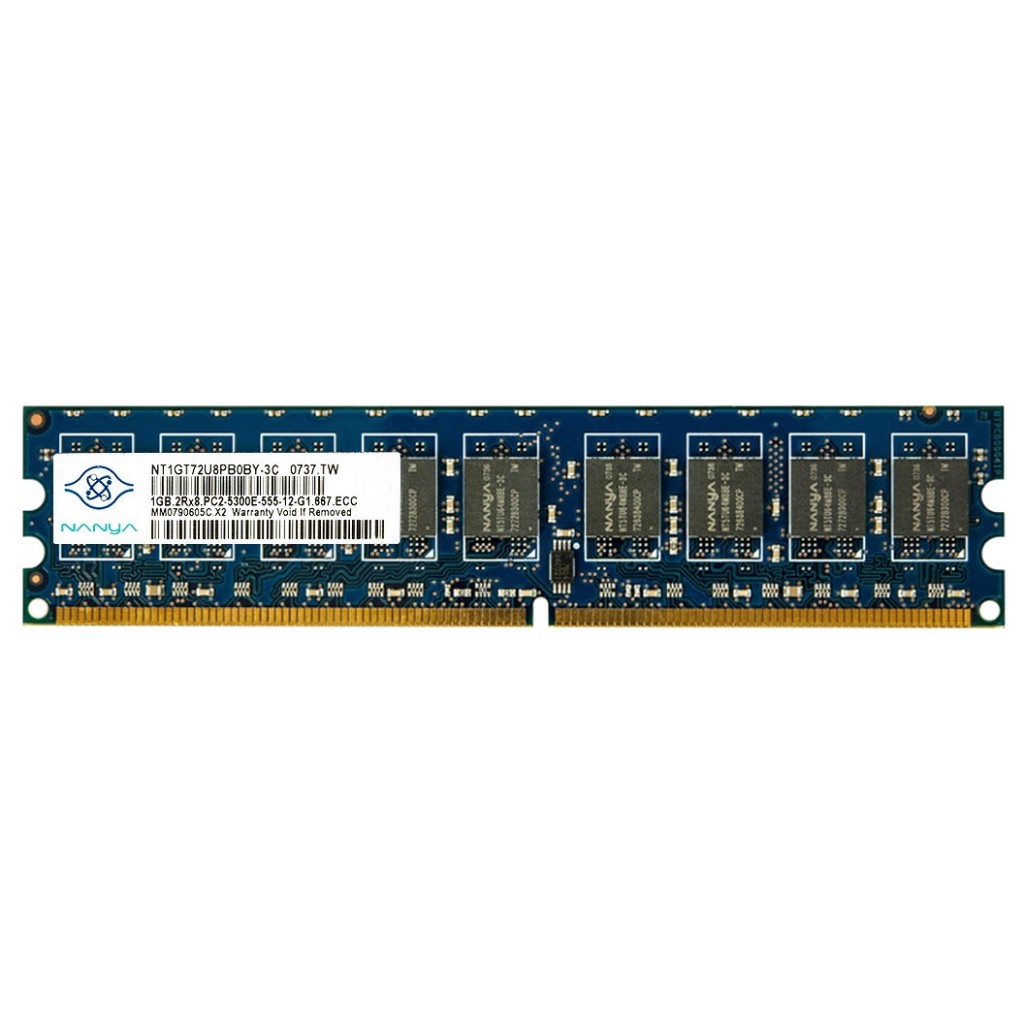 رم کامپیوتر DDR2 تک کاناله 667 مگاهرتز CL5 نانیا مدل NT1GT72U8PB0BY-3C ظرفیت 1 گیگابایت رم کامپیوتر DDR2 تک کاناله 667 مگاهرتز CL5 نانیا مدل NT1GT72U8PB0BY-3C ظرفیت 1 گیگابایت