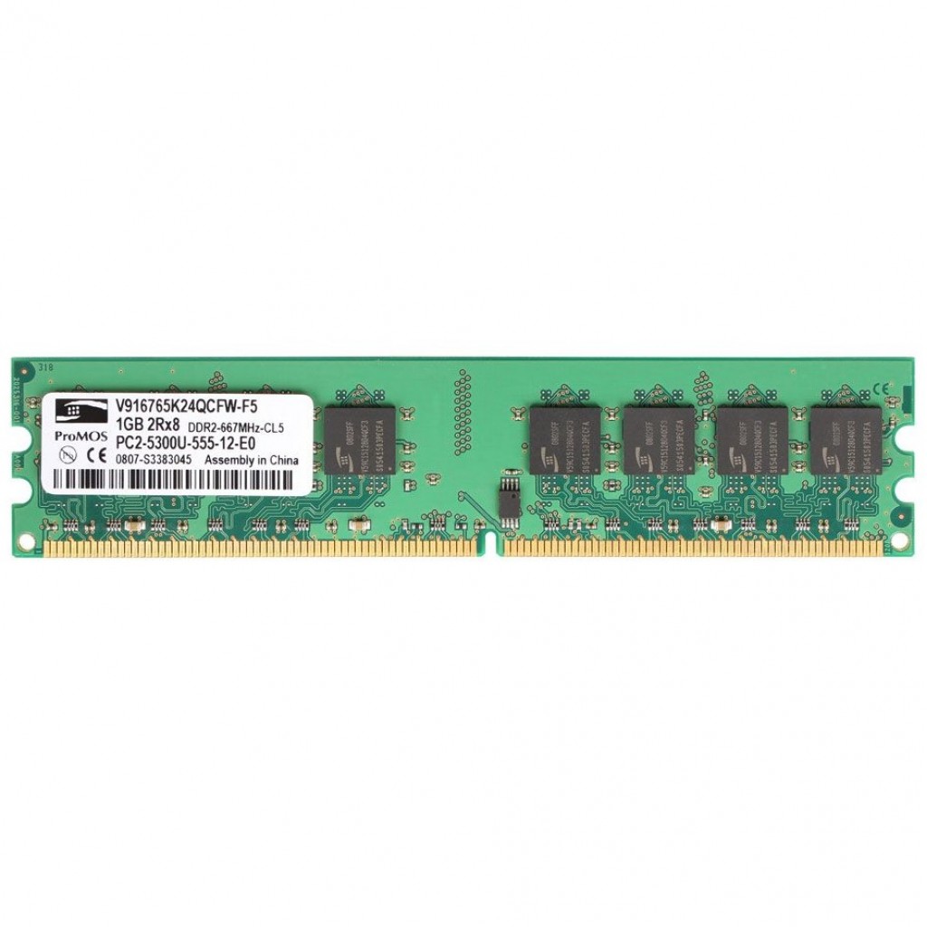 رم کامپیوتر DDR2 تک کاناله 667 مگاهرتز CL5 پروموس مدل V916765K24QCFW-F5 ظرفیت 1 گیگابایت رم کامپیوتر DDR2 تک کاناله 667 مگاهرتز CL5 پروموس مدل V916765K24QCFW-F5 ظرفیت 1 گیگابایت