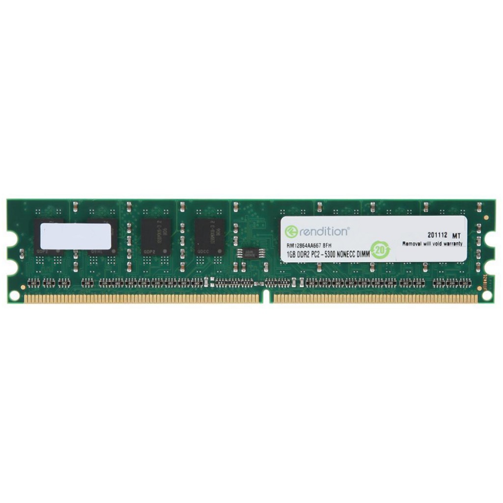 رم کامپیوتر DDR2 تک کاناله 667 مگاهرتز CL5 رندیشن مدل PC2-5300 ظرفیت 1 گیگابایت رم کامپیوتر DDR2 تک کاناله 667 مگاهرتز CL5 رندیشن مدل PC2-5300 ظرفیت 1 گیگابایت
