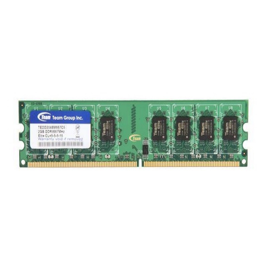 رم کامپیوتر DDR2 تک کاناله 667 مگاهرتز CL5 تیم گروپ مدل PC2-5300 ظرفیت 2 گیگابایت رم کامپیوتر DDR2 تک کاناله 667 مگاهرتز CL5 تیم گروپ مدل PC2-5300 ظرفیت 2 گیگابایت