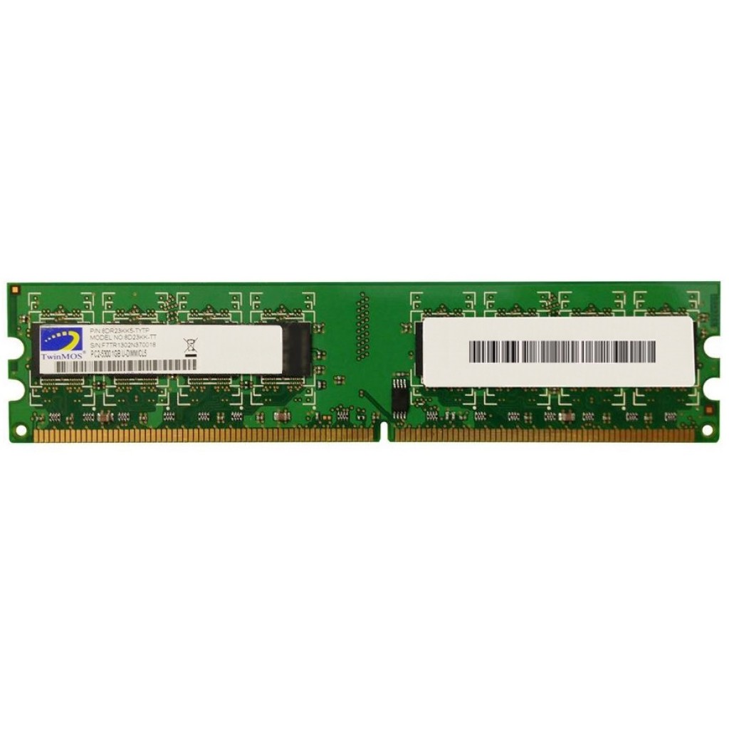 رم کامپیوتر DDR2 تک کاناله 667 مگاهرتز CL5 تواینموس مدل 8D23KK-TT ظرفیت 1 گیگابایت رم کامپیوتر DDR2 تک کاناله 667 مگاهرتز CL5 تواینموس مدل 8D23KK-TT ظرفیت 1 گیگابایت