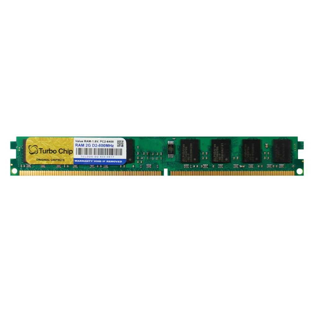 رم کامپیوتر DDR2 تک کاناله 800 مگاهرتز CL11 توربوچیپ مدل TCLD2G-D2-800 ظرفیت 2 گیگابایت رم کامپیوتر DDR2 تک کاناله 800 مگاهرتز CL11 توربوچیپ مدل TCLD2G-D2-800 ظرفیت 2 گیگابایت