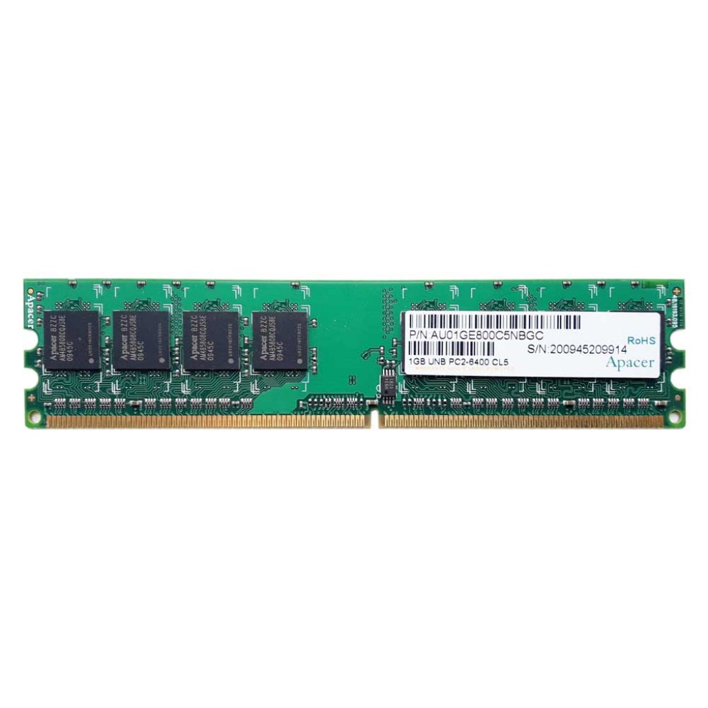رم کامپیوتر DDR2 تک کاناله 800 مگاهرتز CL5 اپیسر مدل PC2-6400 ظرفیت 1 گیگابایت رم کامپیوتر DDR2 تک کاناله 800 مگاهرتز CL5 اپیسر مدل PC2-6400 ظرفیت 1 گیگابایت
