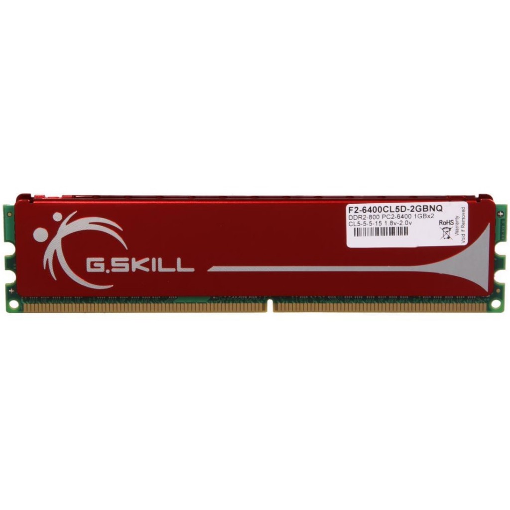 رم کامپیوتر DDR2 تک کاناله 800 مگاهرتز CL5 جی اسکیل مدل F2-6400CL5D-2GBNQ ظرفیت 1 گیگابایت رم کامپیوتر DDR2 تک کاناله 800 مگاهرتز CL5 جی اسکیل مدل F2-6400CL5D-2GBNQ ظرفیت 1 گیگابایت