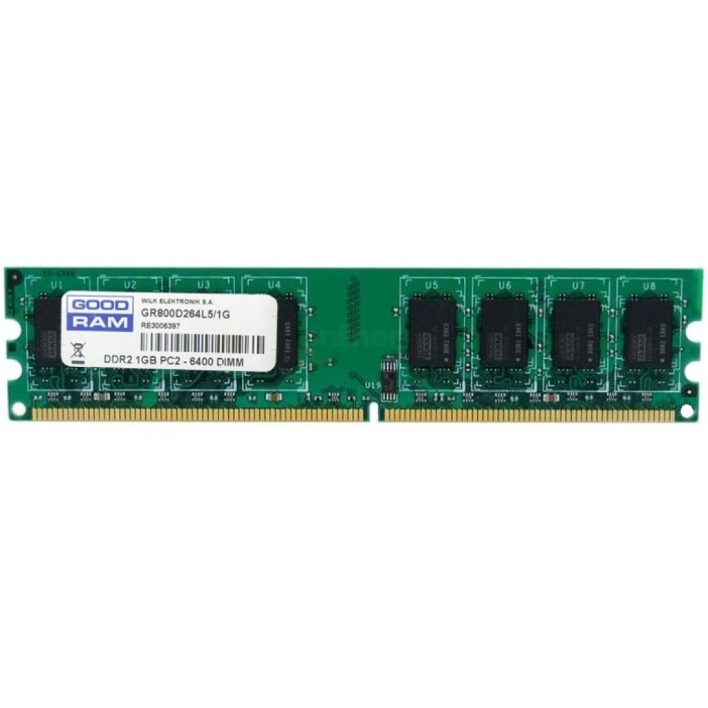 رم کامپیوتر DDR2 تک کاناله 800 مگاهرتز CL5 گود رم مدل GR800D264L5 ظرفیت 1 گیگابایت رم کامپیوتر DDR2 تک کاناله 800 مگاهرتز CL5 گود رم مدل GR800D264L5 ظرفیت 1 گیگابایت
