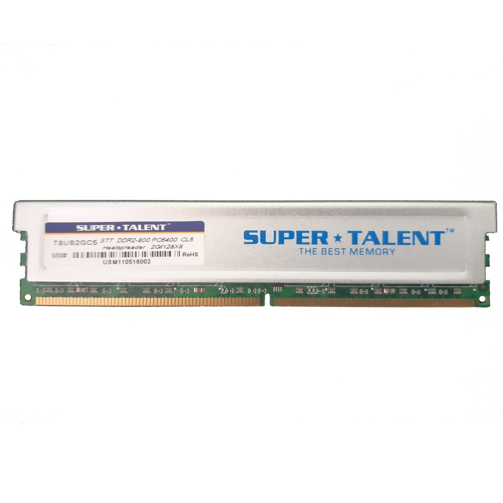 رم کامپیوتر DDR2 تک کاناله 800 مگاهرتز CL5 سوپر تلنت مدل T8UB2GC5 ظرفیت 2 گیگابایت رم کامپیوتر DDR2 تک کاناله 800 مگاهرتز CL5 سوپر تلنت مدل T8UB2GC5 ظرفیت 2 گیگابایت