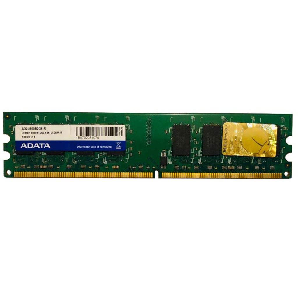 رم کامپیوتر DDR2 تک کاناله 800 مگاهرتز CL6 ای دیتا مدل AD2U800B2G6-R ظرفیت 2 گیگابایت رم کامپیوتر DDR2 تک کاناله 800 مگاهرتز CL6 ای دیتا مدل AD2U800B2G6-R ظرفیت 2 گیگابایت