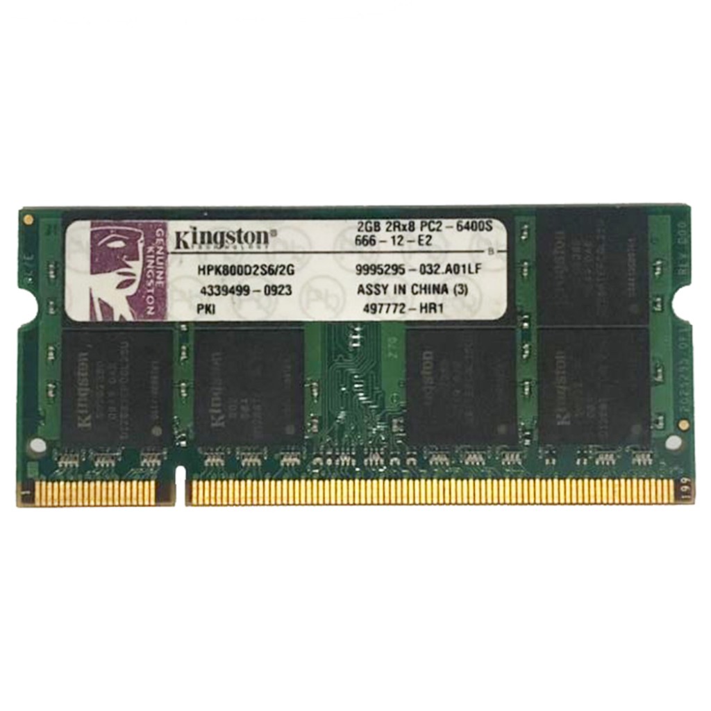 رم لپ تاپ DDR2 تک کاناله 800 مگاهرتز CL6 کینگستون مدل HPK800D2S6/2G ظرفیت 2 گیگابایت رم لپ تاپ DDR2 تک کاناله 800 مگاهرتز CL6 کینگستون مدل HPK800D2S6/2G ظرفیت 2 گیگابایت