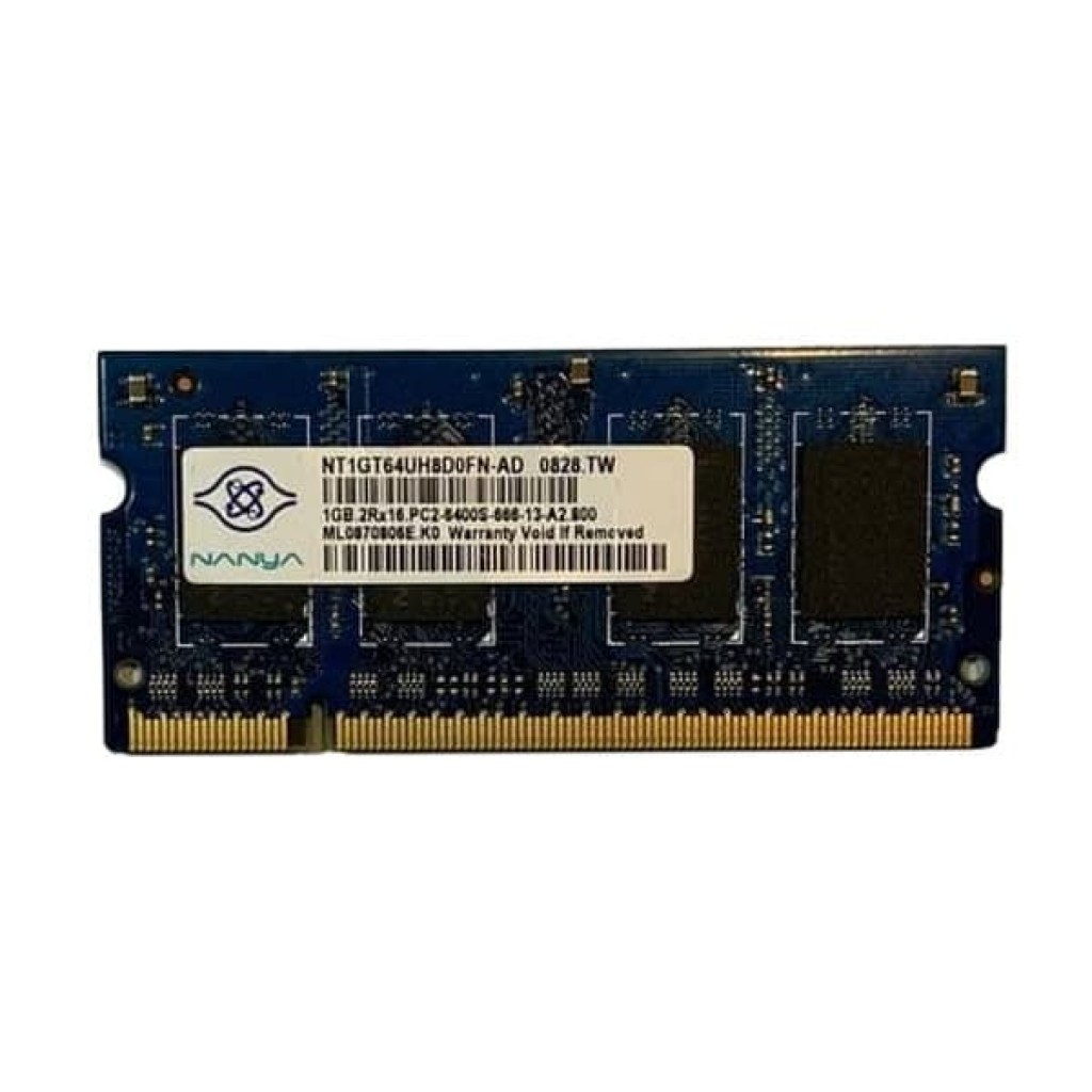 رم لپ تاپ DDR2 تک کاناله 800 مگاهرتز CL6 نانیا مدل 6400s ظرفیت 1 گیگابایت رم لپ تاپ DDR2 تک کاناله 800 مگاهرتز CL6 نانیا مدل 6400s ظرفیت 1 گیگابایت