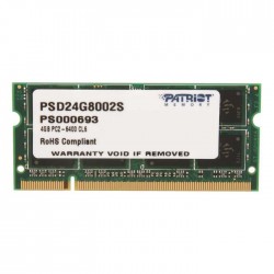 رم لپ تاپ DDR2 تک کاناله 800 مگاهرتز CL6 پتریوت مدل 6400-PC2 ظرفیت 4 گیگابایت