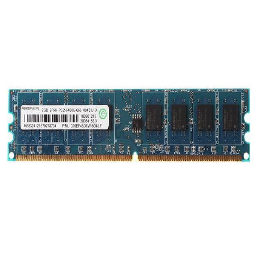رم کامپیوتر DDR2 تک کاناله 800 مگاهرتز CL6 رامکسل مدل PC2-6400 ظرفیت 2 گیگابایت رم کامپیوتر DDR2 تک کاناله 800 مگاهرتز CL6 رامکسل مدل PC2-6400 ظرفیت 2 گیگابایت