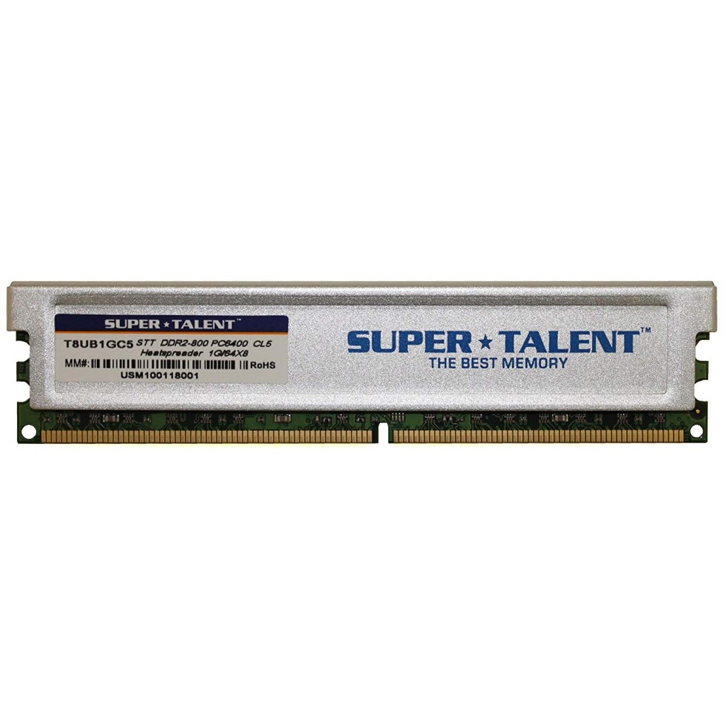 رم کامپیوتر DDR2 تک کاناله 800 مگاهرتز CL6 سوپر تلنت مدل T8UB1GC5 ظرفیت 1 گیگابایت رم کامپیوتر DDR2 تک کاناله 800 مگاهرتز CL6 سوپر تلنت مدل T8UB1GC5 ظرفیت 1 گیگابایت