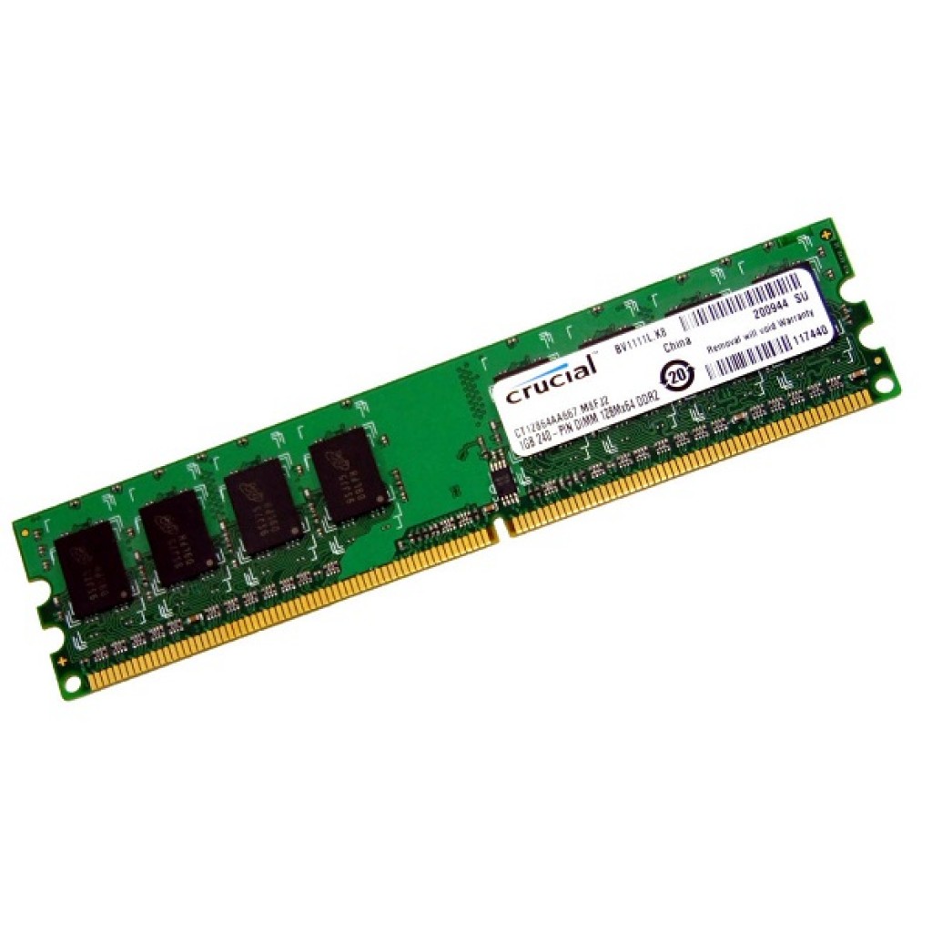 رم کامپیوتر DDR2 تک کاناله 667 مگاهرتز CL5 کروشیال مدل PC2-5300 ظرفیت 4 گیگابایت رم کامپیوتر DDR2 تک کاناله 667 مگاهرتز CL5 کروشیال مدل PC2-5300 ظرفیت 4 گیگابایت