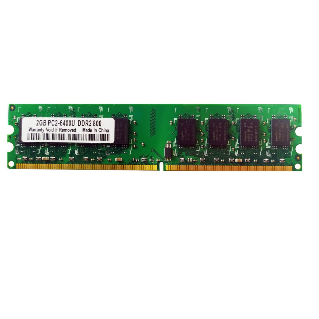 رم کامپیوتر DDR2 تک کاناله 800 مگاهرتز CL4 مدل 2GB PC2-6400U DDR2 800 ظرفیت 2 گیگابایت رم کامپیوتر DDR2 تک کاناله 800 مگاهرتز CL4 مدل 2GB PC2-6400U DDR2 800 ظرفیت 2 گیگابایت