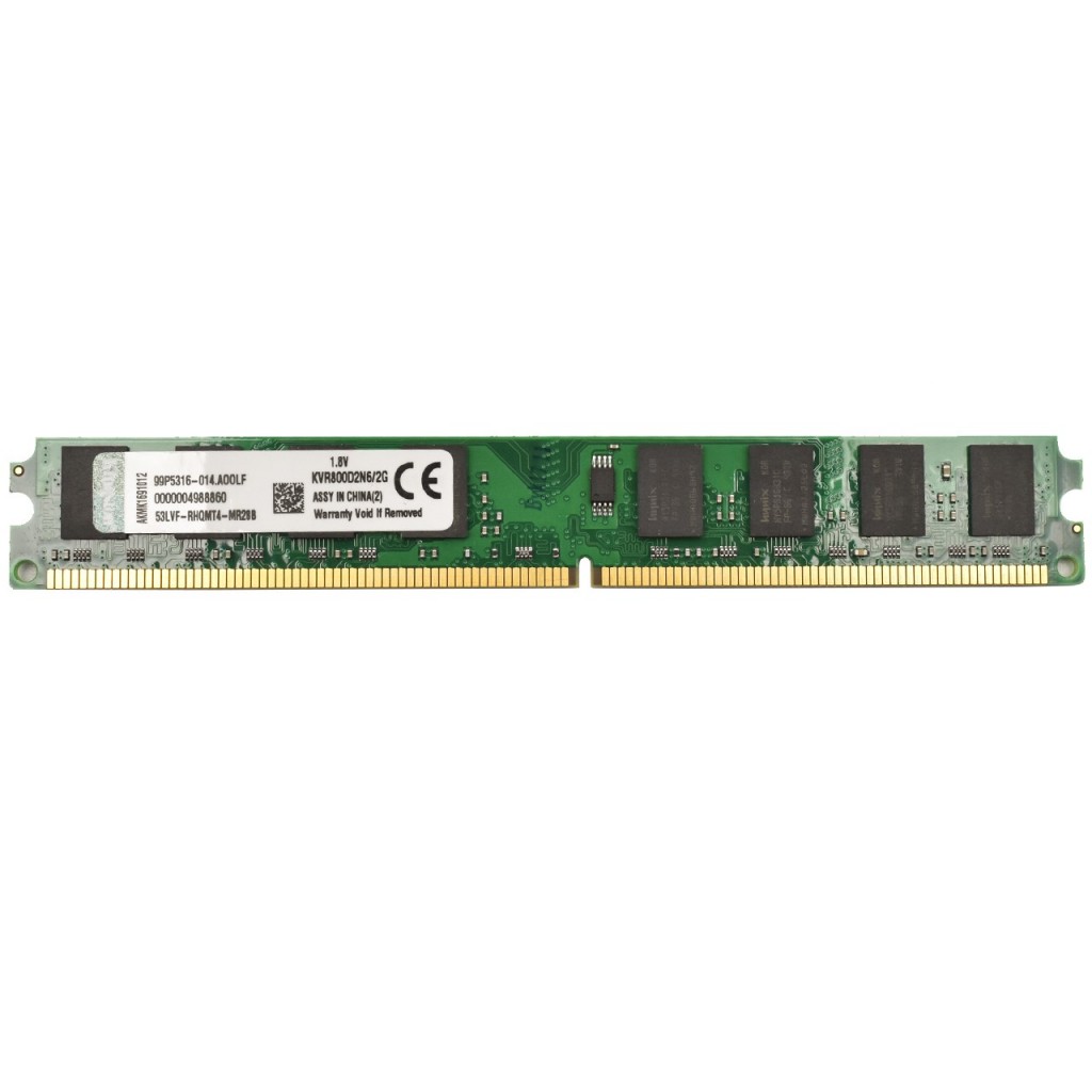 رم کامپیوتر DDR2 تک کاناله 800 مگاهرتز کینگستون ظرفیت 2 گیگابایت