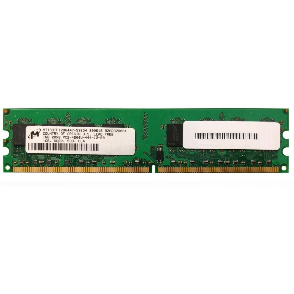 رم کامپیوتر DDR2 تک کاناله 533 مگاهرتز CL4 میکرون مدل MT16HTF12864AY-53ED4 ظرفیت 1 گیگابایت رم کامپیوتر DDR2 تک کاناله 533 مگاهرتز CL4 میکرون مدل MT16HTF12864AY-53ED4 ظرفیت 1 گیگابایت