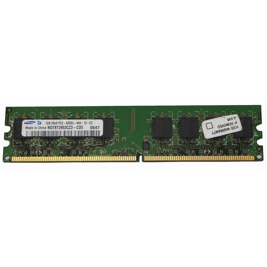 رم کامپیوتر DDR2 تک کاناله 533 مگاهرتز CL4 سامسونگ مدل M378T2953CZ3-CD5 ظرفیت 1 گیگابایت رم کامپیوتر DDR2 تک کاناله 533 مگاهرتز CL4 سامسونگ مدل M378T2953CZ3-CD5 ظرفیت 1 گیگابایت