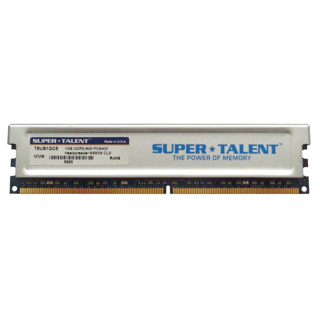 رم کامپیوتر DDR2 تک کاناله 800 مگاهرتز CL5 سوپر تلنت مدل T8UB1GC5 ظرفیت 1 گیگابایت رم کامپیوتر DDR2 تک کاناله 800 مگاهرتز CL5 سوپر تلنت مدل T8UB1GC5 ظرفیت 1 گیگابایت