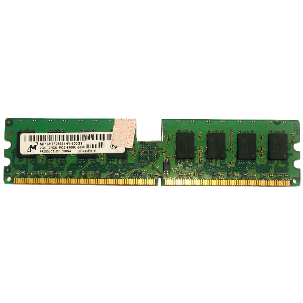 رم کامپیوتر DDR2 تک کاناله 800 مگاهرتز CL6 میکرون مدل MT16HTF26664HY-800G1 ظرفیت 2 گیگابایت رم کامپیوتر DDR2 تک کاناله 800 مگاهرتز CL6 میکرون مدل MT16HTF26664HY-800G1 ظرفیت 2 گیگابایت