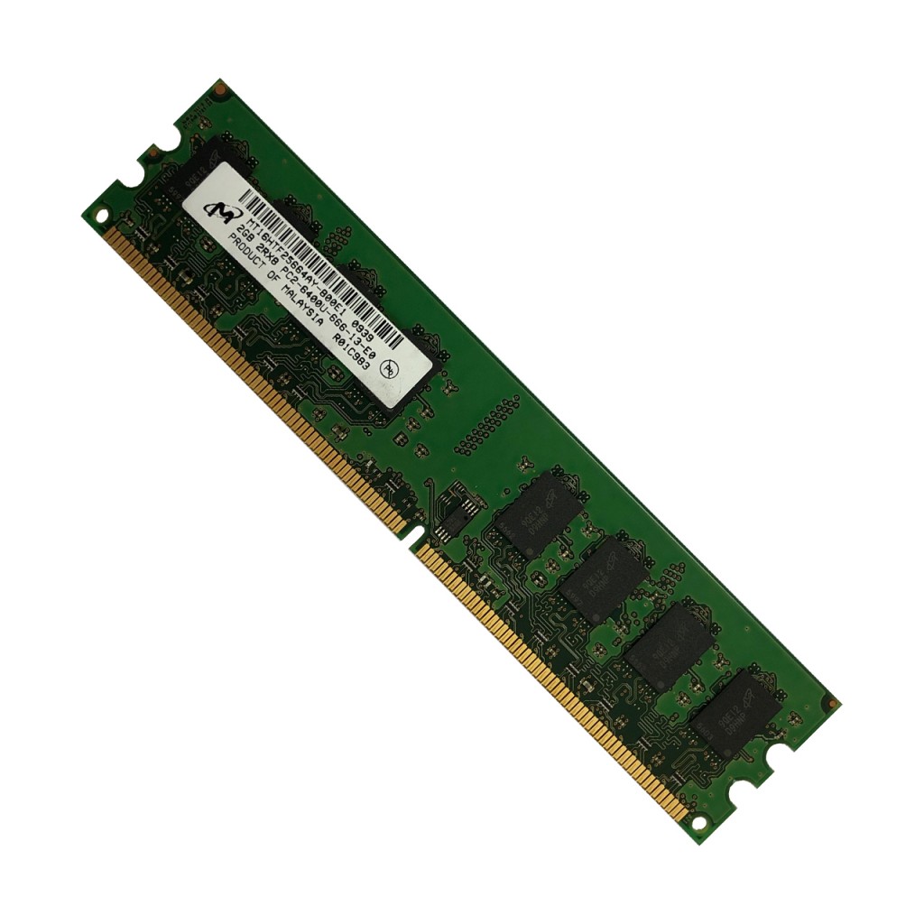 رم کامپیوتر DDR2 تک کاناله 800 مگاهرتز CL6 میکرون مدل UDIMM ظرفیت 2 گیگابایت رم کامپیوتر DDR2 تک کاناله 800 مگاهرتز CL6 میکرون مدل UDIMM ظرفیت 2 گیگابایت