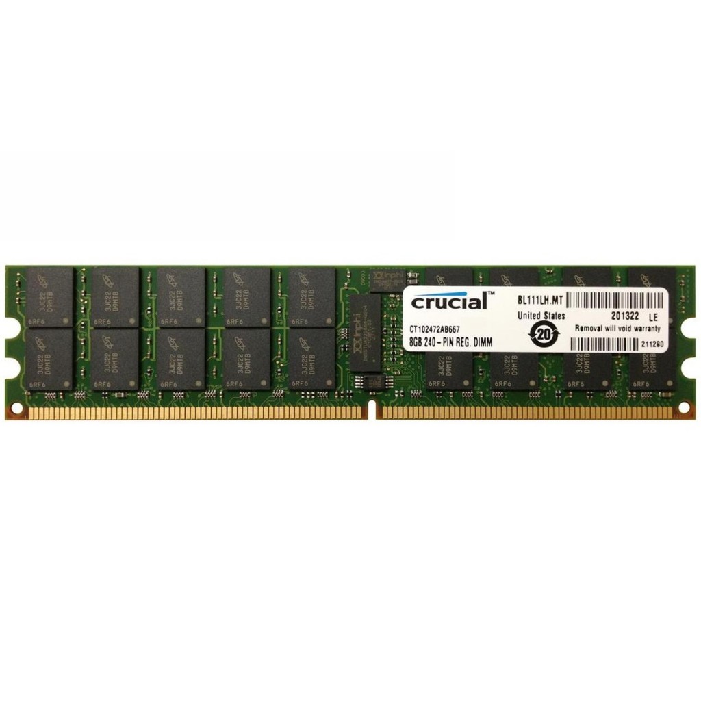 رم سرور DDR2 تک کاناله 667 مگاهرتز CL5 کروشیال مدل CT102472AB667 ظرفیت 8 گیگابایت رم سرور DDR2 تک کاناله 667 مگاهرتز CL5 کروشیال مدل CT102472AB667 ظرفیت 8 گیگابایت