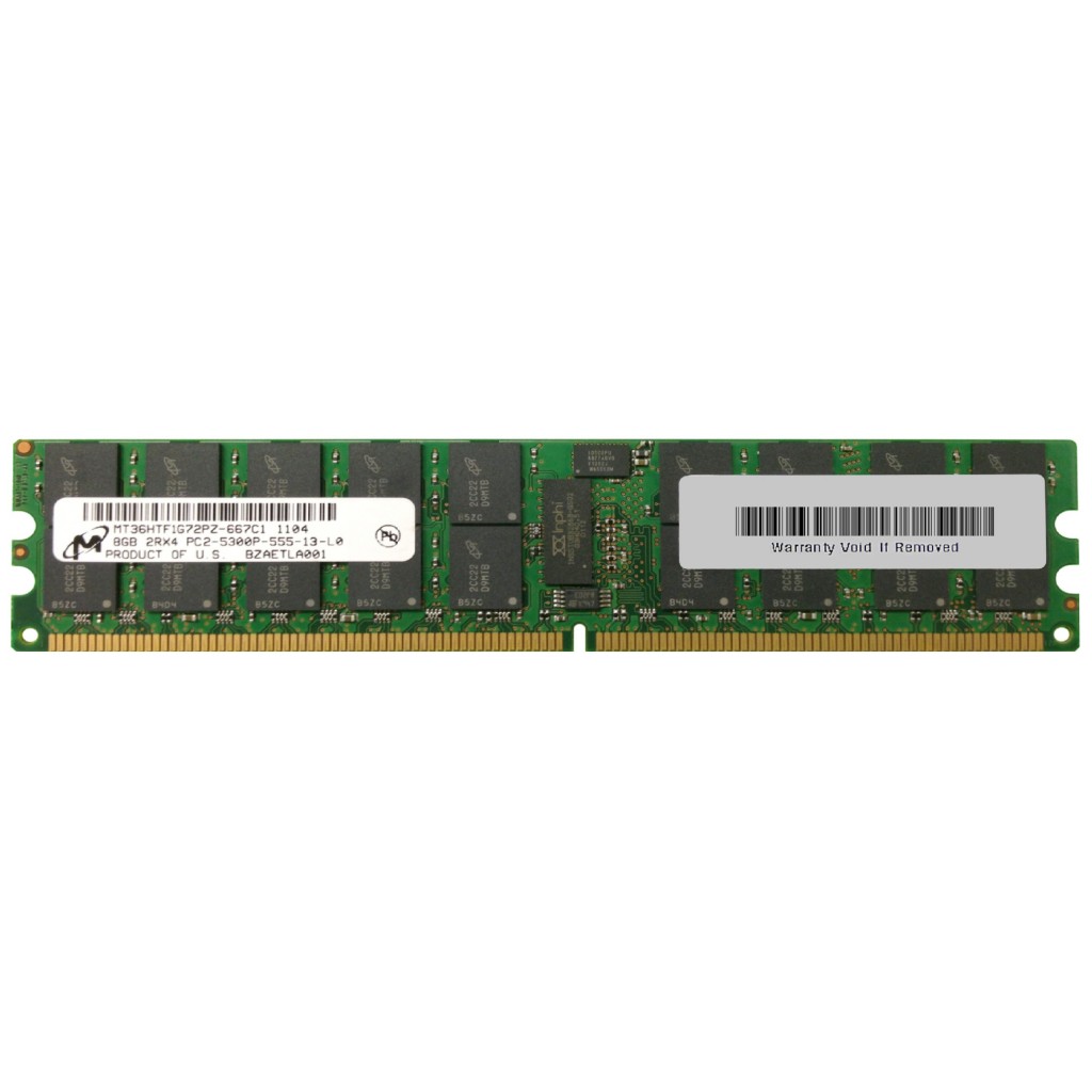 رم سرور DDR2 تک کاناله 667 مگاهرتز CL5 میکرون مدل MT36HTF1G72PZ-667C1 ظرفیت 8 گیگابایت رم سرور DDR2 تک کاناله 667 مگاهرتز CL5 میکرون مدل MT36HTF1G72PZ-667C1 ظرفیت 8 گیگابایت