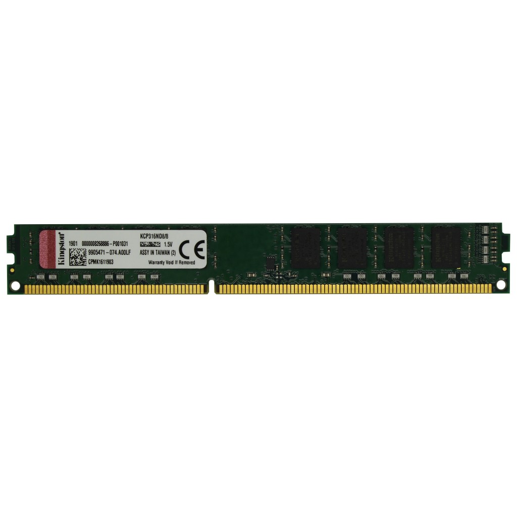 رم کامپیوتر DDR3 تک کاناله 1600 مگاهرتز CL11 کینگستون مدل KCP ظرفیت 8 گیگابایت رم کامپیوتر DDR3 تک کاناله 1600 مگاهرتز CL11 کینگستون مدل KCP ظرفیت 8 گیگابایت