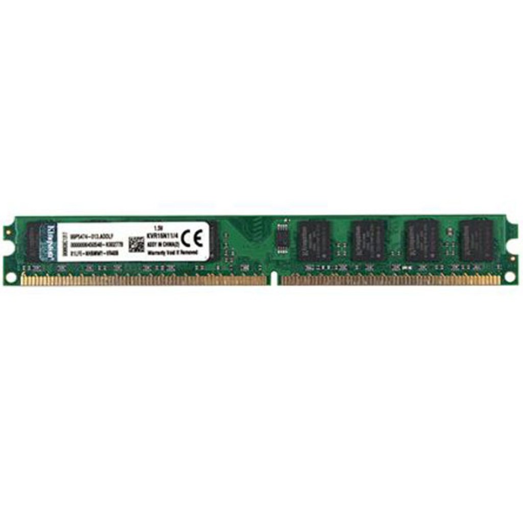 رم کامپیوتر DDR3 تک کاناله 1600 مگاهرتز CL11 کینگستون مدل KVR16N11/4 PC3-12800 ظرفیت 4 گیگابایت slim