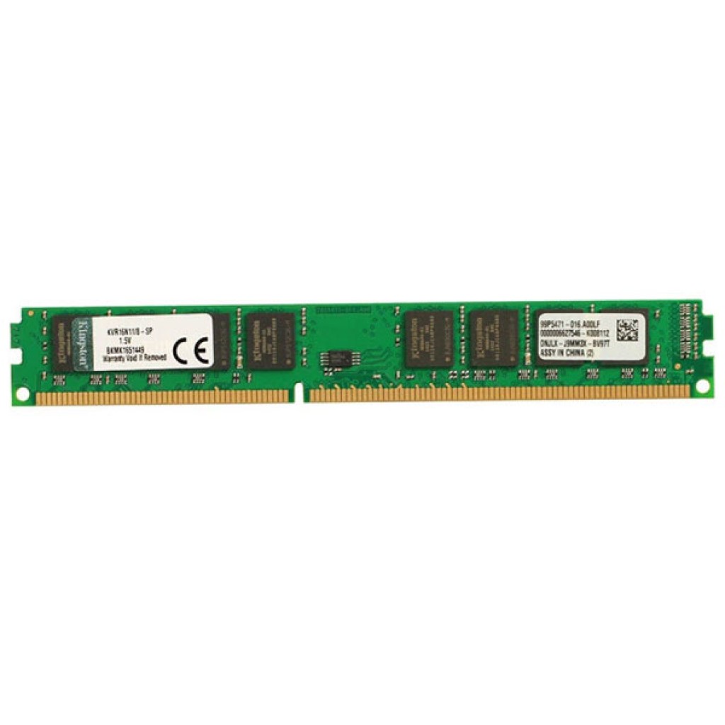 رم کامپیوتر DDR3 تک کاناله 1600 مگاهرتز CL11 کینگستون مدل KVR16N11/8 PC3-12800 ظرفیت 8 گیگابایت رم کامپیوتر DDR3 تک کاناله 1600 مگاهرتز CL11 کینگستون مدل KVR16N11/8 PC3-12800 ظرفیت 8 گیگابایت