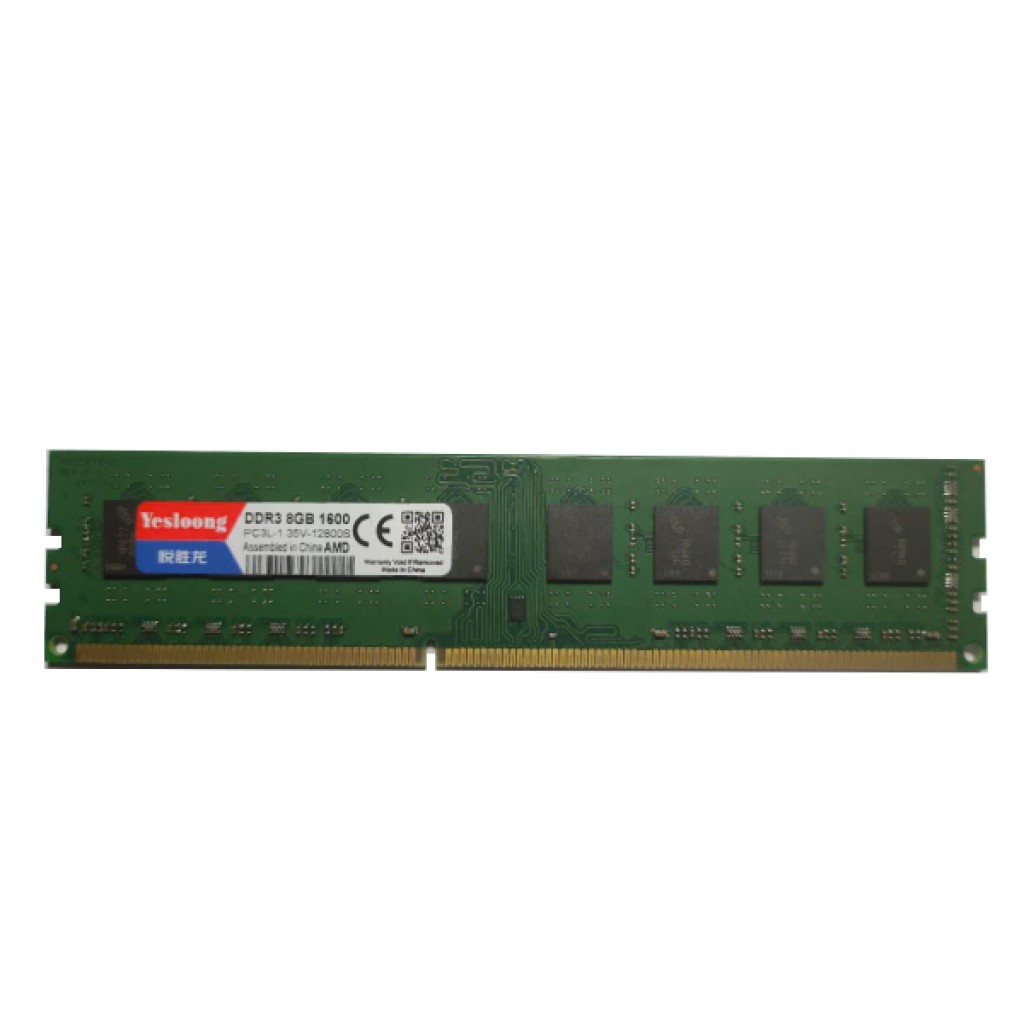 رم کامپیوتر DDR3 تک کاناله 1600 مگاهرتز CL11 یسلانگ مدل PC3-12800U ظرفیت 8 گیگابایت رم کامپیوتر DDR3 تک کاناله 1600 مگاهرتز CL11 یسلانگ مدل PC3-12800U ظرفیت 8 گیگابایت