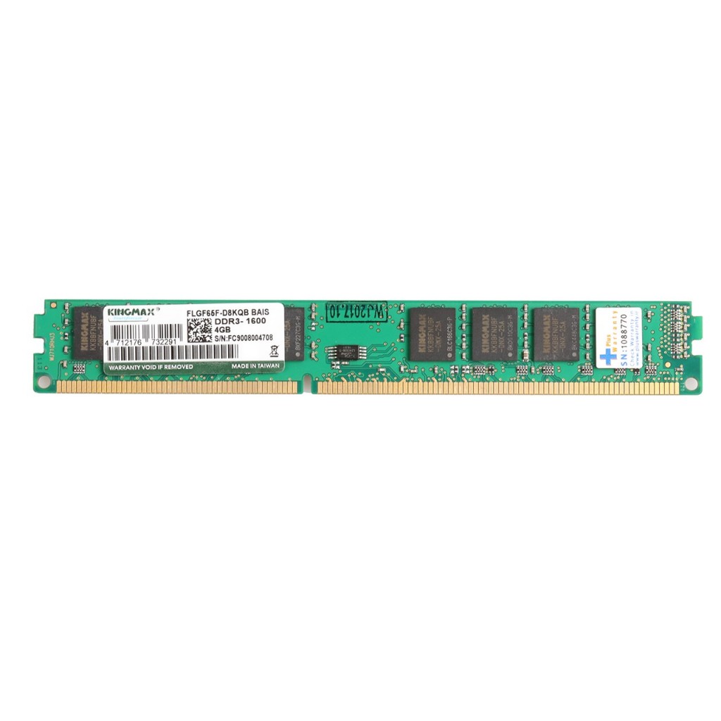 رم کامپیوتر DDR3 تک کاناله 1600 مگاهرتز کینگ مکس مدل FL GF65F-C8KJB CEEU ظرفیت 4 گیگابایت رم کامپیوتر DDR3 تک کاناله 1600 مگاهرتز کینگ مکس مدل FL GF65F-C8KJB CEEU ظرفیت 4 گیگابایت