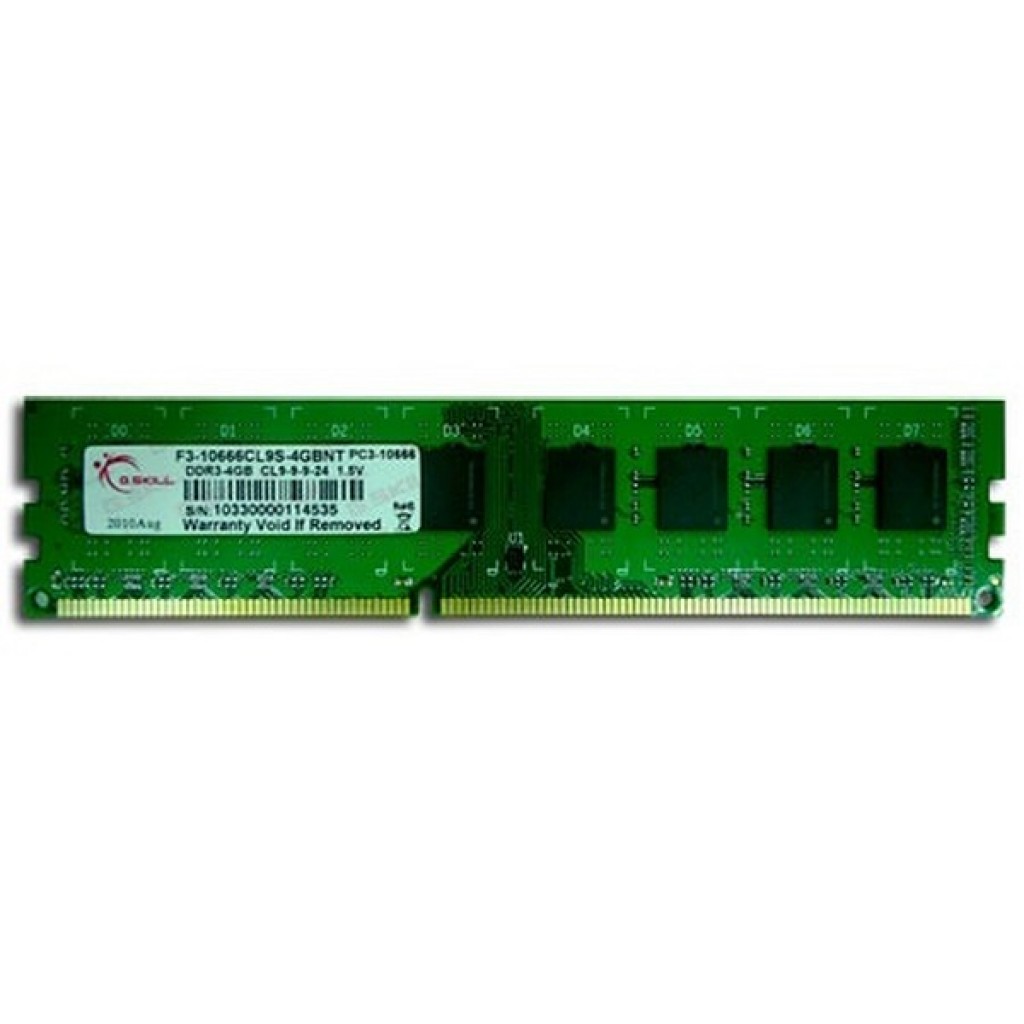 رم کامپیوتر DDR3 تک کاناله 1333 مگاهرتز CL9 جی اسکیل مدل F3-10600CL9D ظرفیت 4 گیگابایت رم کامپیوتر DDR3 تک کاناله 1333 مگاهرتز CL9 جی اسکیل مدل F3-10600CL9D ظرفیت 4 گیگابایت