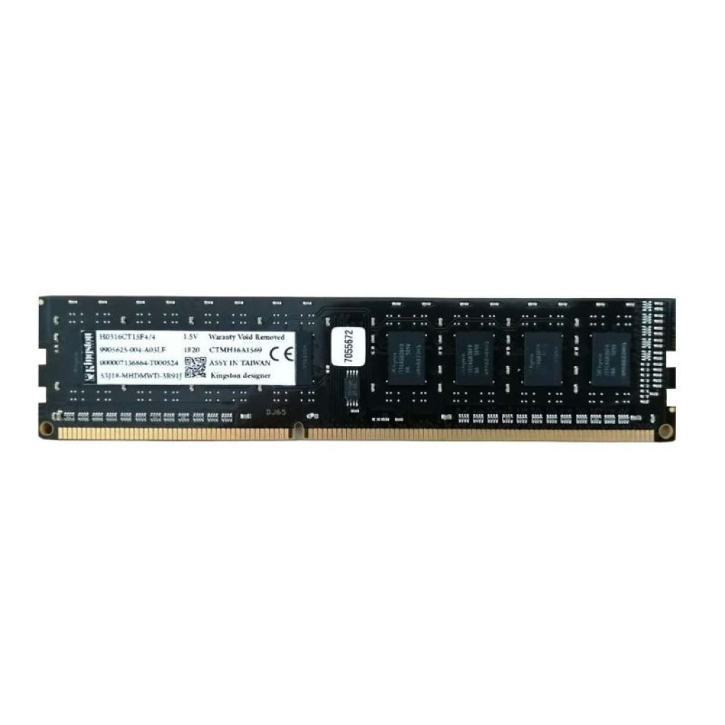 رم کامپیوتر DDR3 تک کاناله 1600 مگاهرتز CL10 کینگستون مدل 007 ظرفیت 4 گیگابایت