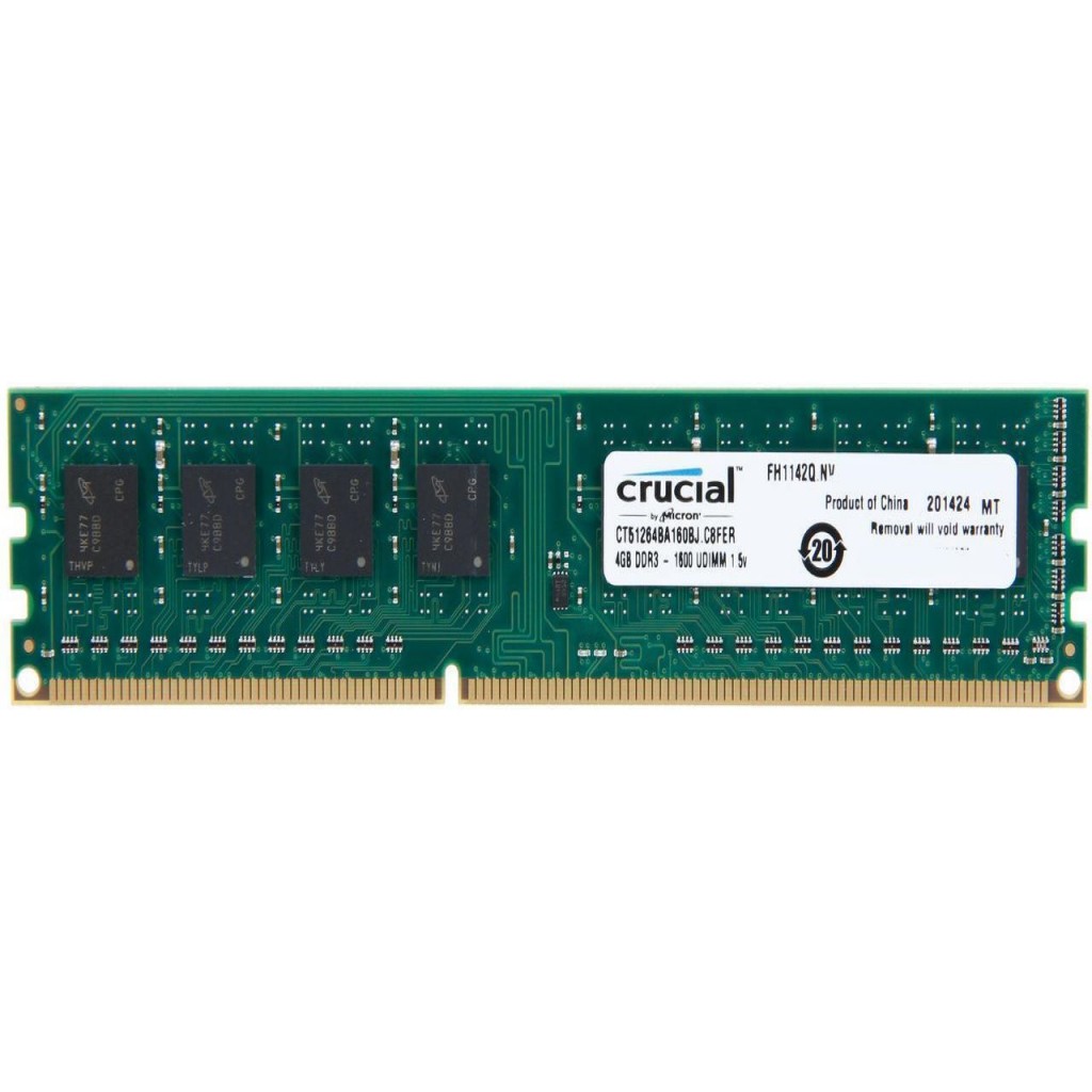رم کامپیوتر DDR3 تک کاناله 1600 مگاهرتز CL11 کروشیال ظرفیت 4 گیگابایت رم کامپیوتر DDR3 تک کاناله 1600 مگاهرتز CL11 کروشیال ظرفیت 4 گیگابایت