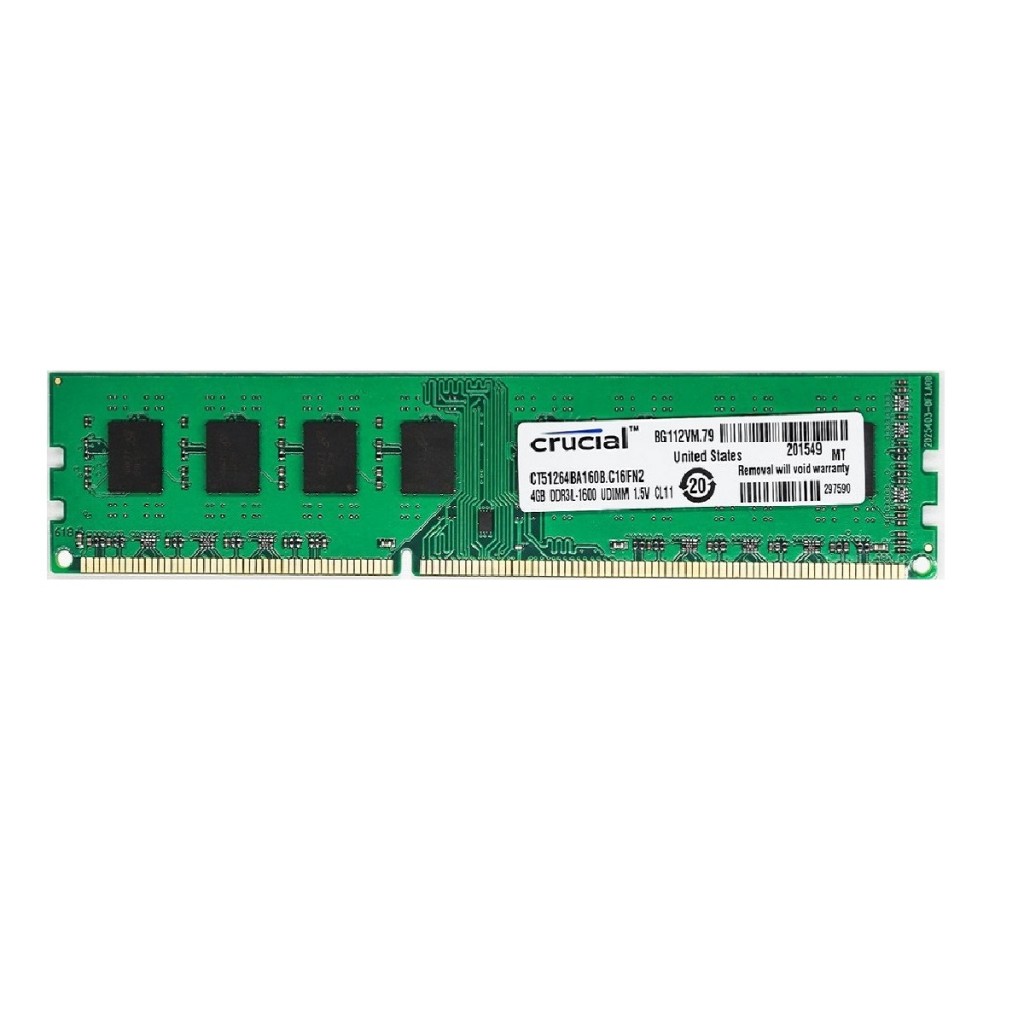 رم کامپیوتر DDR3 تک کاناله 1600 مگاهرتز CL11 کروشیال مدل C8FER ظرفیت 4 گیگابایت رم کامپیوتر DDR3 تک کاناله 1600 مگاهرتز CL11 کروشیال مدل C8FER ظرفیت 4 گیگابایت