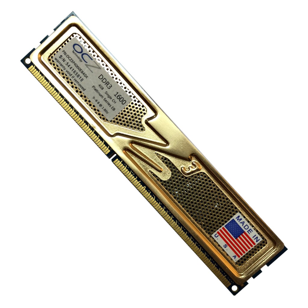 رم کامپیوتر DDR3 تک کاناله ۱۶۰۰ مگاهرتز CL۱۱ او سی زد مدل platinum ظرفیت ۴ گیگابایت رم کامپیوتر DDR3 تک کاناله ۱۶۰۰ مگاهرتز CL۱۱ او سی زد مدل platinum ظرفیت ۴ گیگابایت