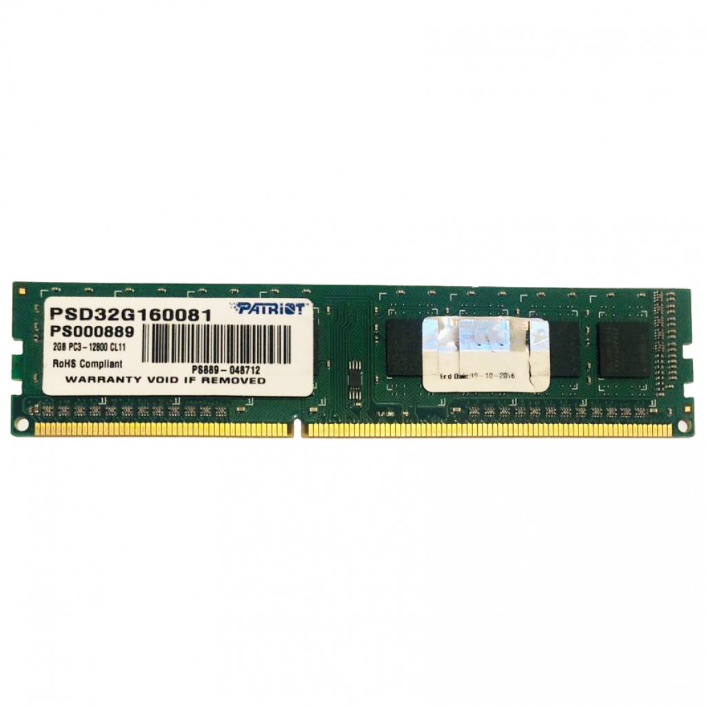 رم کامپیوتر DDR3 تک کاناله 1600 مگاهرتز CL11 پتریوت مدل PSD32G160081 ظرفیت 2 گیگابایت رم کامپیوتر DDR3 تک کاناله 1600 مگاهرتز CL11 پتریوت مدل PSD32G160081 ظرفیت 2 گیگابایت